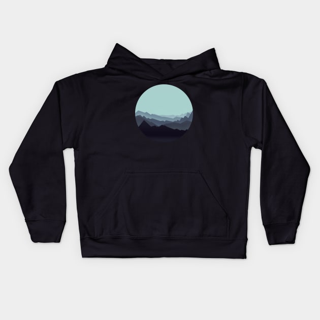 Misty Mountains Kids Hoodie by Lucary